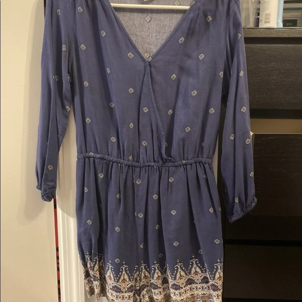 Aeropostale Size Small Blue Long Sleeve Romper